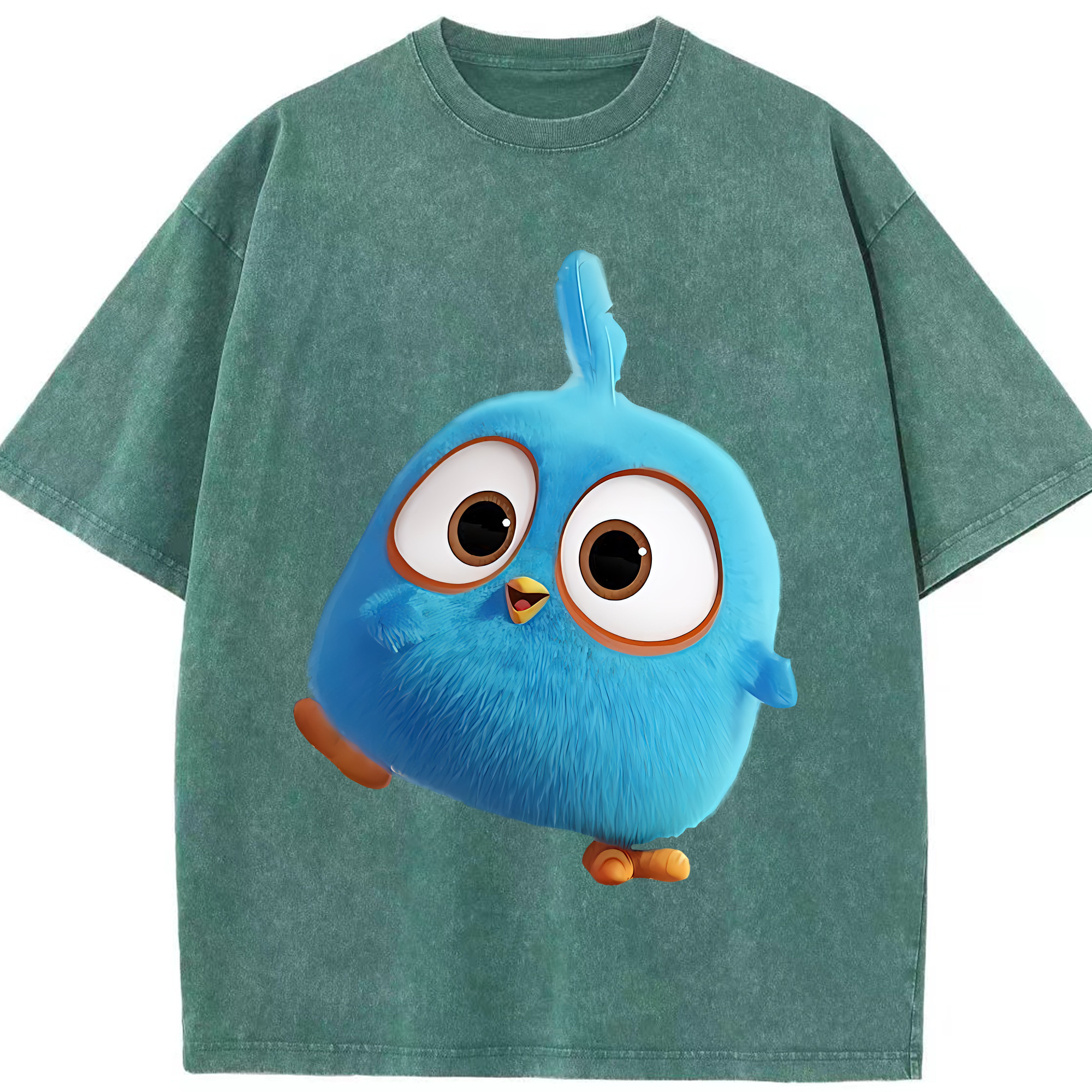 （画像用） Angry Birds アングリーバード 綿100% ヴィンテージ風 半袖Tシャツ（フロントプリント）